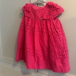 Mayoral Pink Eyelet Toddler Dress